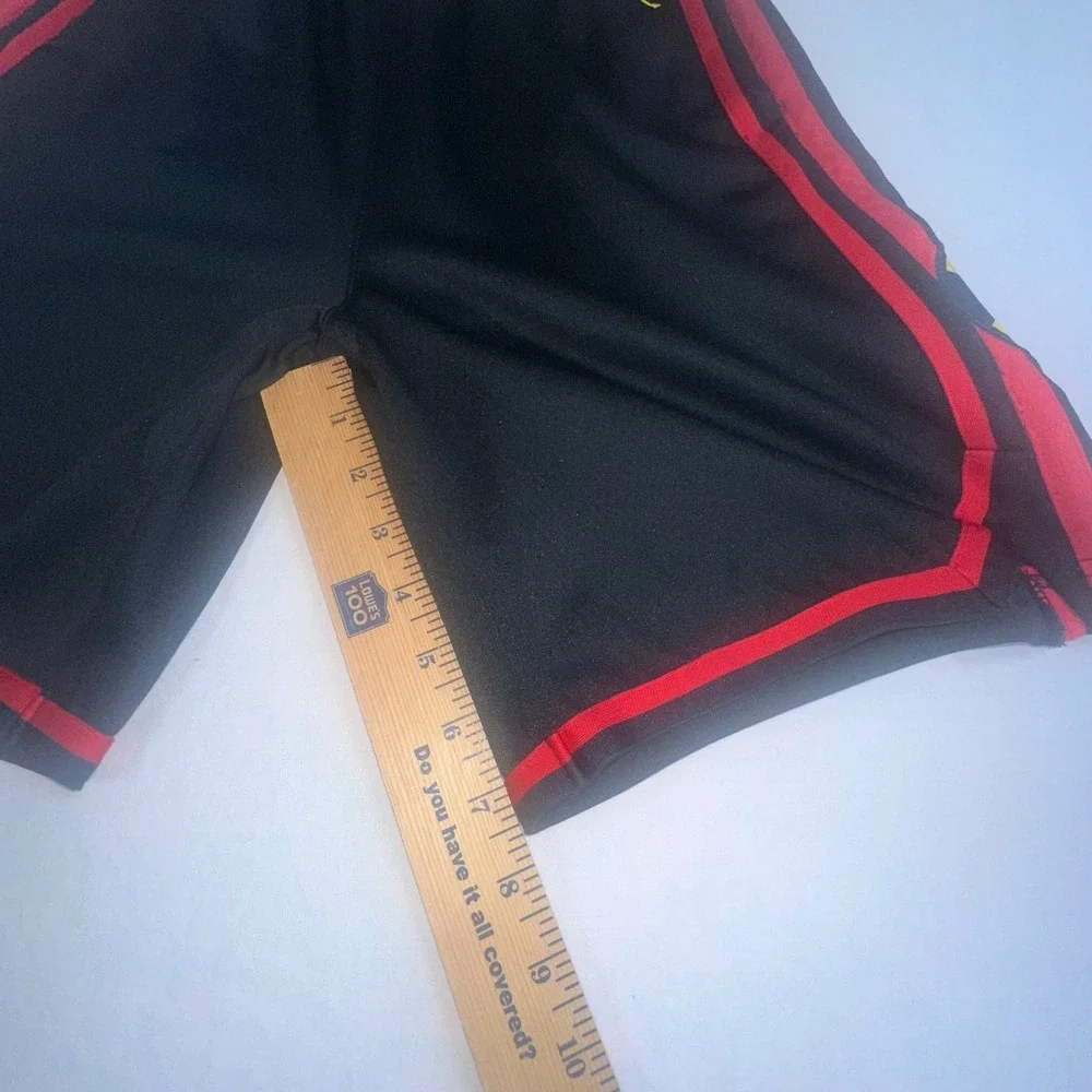 Jordan NBA Basketball Athletic Shorts Kids Atlanta Hawks Black Red Yellow Size L